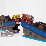 Bigjigs Rail Hasičský vlak + 3 koleje