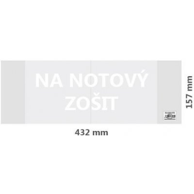 JUNIOR Obal na notový sešit PVC 432x157 mm silný transparentní – Zbozi.Blesk.cz