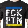 Pánské Tričko Tričko Ukrajina Fck Ptn Černá