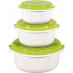 Emsa Micro Family Sada dóz do mikrovlnné trouby 0.5 l + 1 l + 1.5 l bílo-zelená 509741 – Zbozi.Blesk.cz