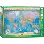 EuroGraphics Mapa světa III 1000 dílků – Zboží Mobilmania