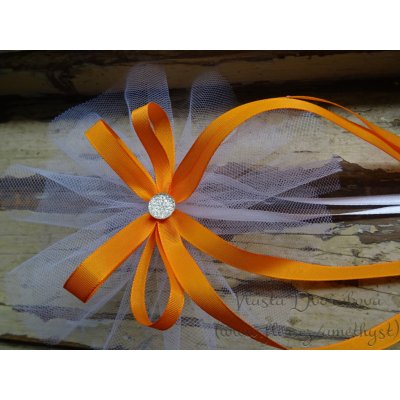 Mašle na auto - tylová s oranžovou 617 – Sleviste.cz