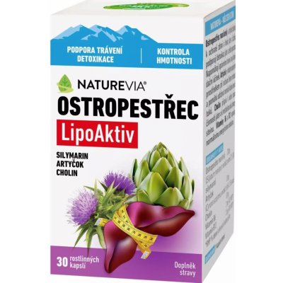 BIOVIT NatureVia Ostropestřec LipoAktiv 30 kapslí