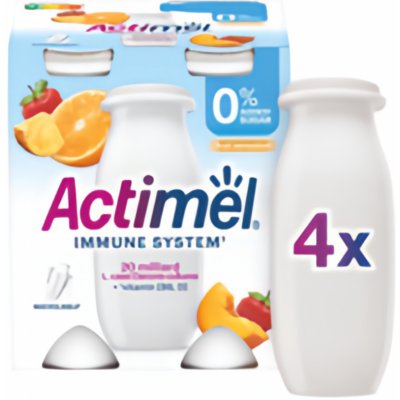 Actimel probiotický jogurtový nápoj s vitamíny Fruit Sensation bez přidaného cukru 4x100g – Zboží Dáma