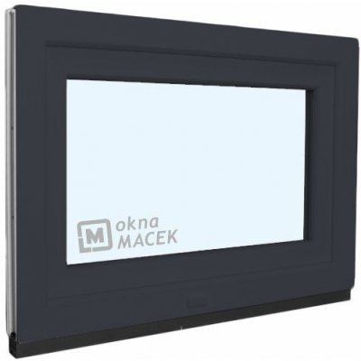 KNIPPING Plastové okno - 70 AD, 600x500 mm, S, antracit Sklo: čiré, Barva, imitace: antracit/bílá (jednostranně) – Hledejceny.cz