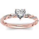 Emporial stříbrný pozlacený prsten Propletené srdce Růžové zlato MA R041-ROSEGOLD – Sleviste.cz