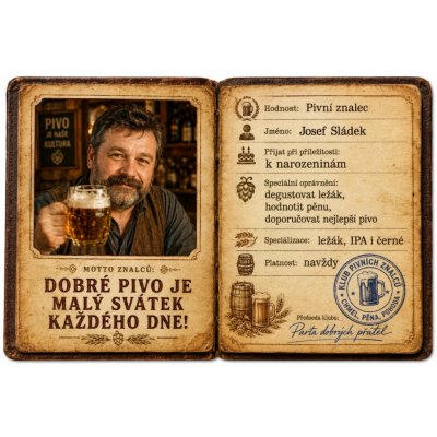 Bezvadary.cz | Retro knížka pivního znalce s vlastní fotografiíA3 42x30cm rp30 – Hledejceny.cz