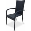 Zahradní židle a křeslo IWHOME Ratanová židle MADRID antracit IWH-1010002