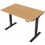 DELSO Výškově nastavitelný stůl MIDJUSTER 120 x 70 cm černá / dub vicenza – Zboží Mobilmania