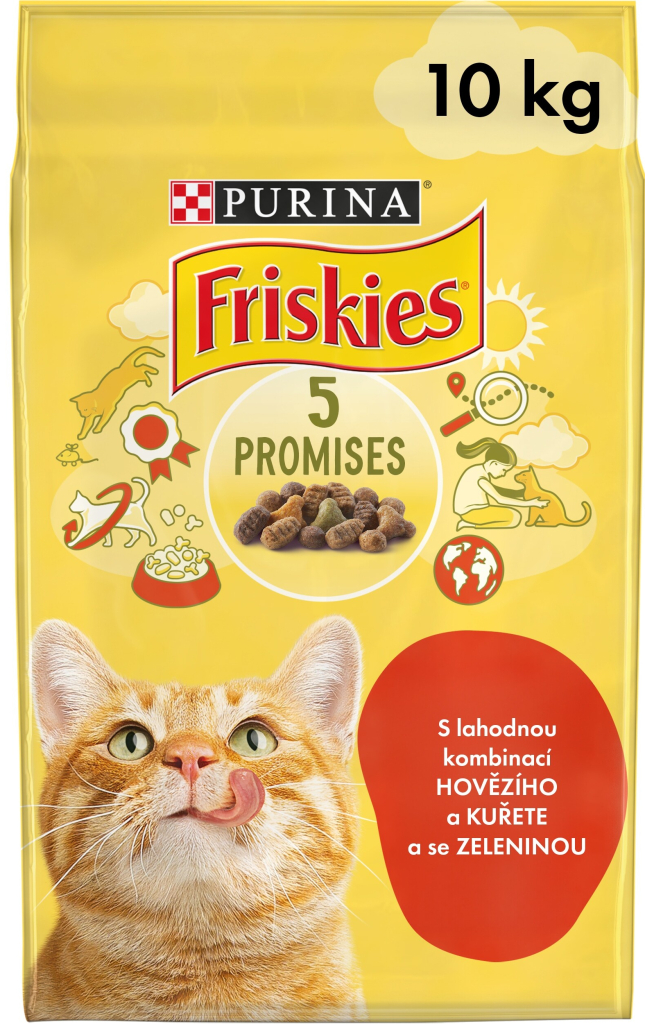Friskies krmivo suché hovězí maso 10 kg