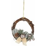 H&S Decoration Vánoční věnec Snowy 15 cm – Zboží Dáma