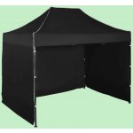 Expodum Nůžkový stan 3x2m ocelový Černá 3 boční plachty – Sleviste.cz