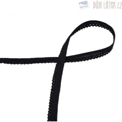 Krajka paličkovaná černá, šíře 10 mm – Zboží Mobilmania