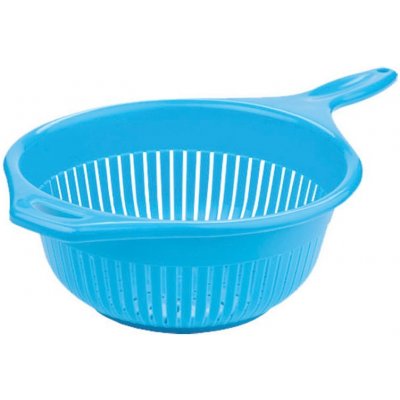 BENTOM Cedník s rukojetí; 40x23,2x9,8 cm; plastový, mix barev – Sleviste.cz