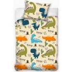 TipTrade povlečení Dinopark žluté béžové 100 x 135 cm 40 x 60 cm – Sleviste.cz
