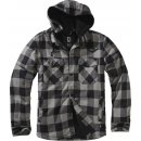 Brandit bunda Lumberjacket Hooded černá šedá