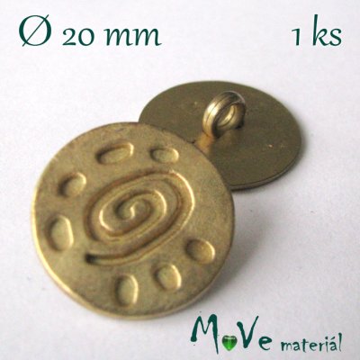 Knoflík kovový ozdobný 20mm/1ks – Hledejceny.cz