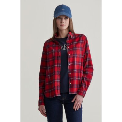 Gant REG CHECKED LT FLANNEL SHIRT RUBY RED – Zboží Dáma