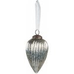 Clayre & Eef Stříbrná vánoční ozdoba baňka - Ø 6*12 cm – Hledejceny.cz