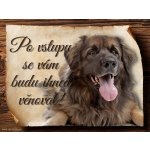 Sport hobby Cedulka Leonberger II Po vstupu ... 20 x 15 cm – Zbozi.Blesk.cz