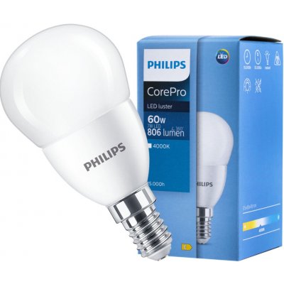 Philips LED žárovka "CorePro", E14, P48, 7W, 806lm, 2700K – Hledejceny.cz