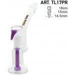 Thug Life Skleněný bong One hit Bubbler Purple 18 cm 15 mm