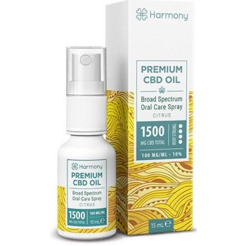 Harmony CBD olej ve spreji 1500 mg 15 ml Citrus