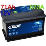 Exide Excell 12V 71Ah 670A EB712 – Zboží Mobilmania