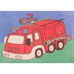 Radost v písku Šablona na pískování hasičské auto A3 297 x 420 mm – Zboží Mobilmania