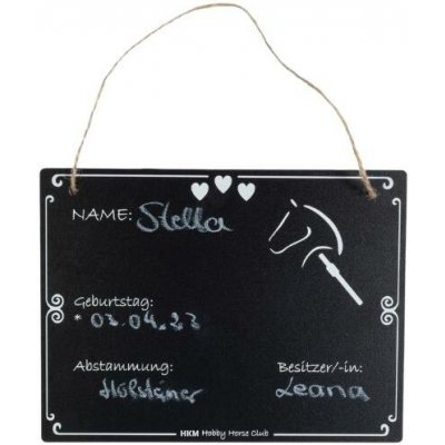 Stájová cedulka HKM pro Hobby Horse black – Hledejceny.cz