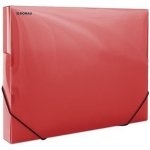 Donau A4 Desky s gumičkou Propyglass transparentní červená PP 30 mm – Hledejceny.cz