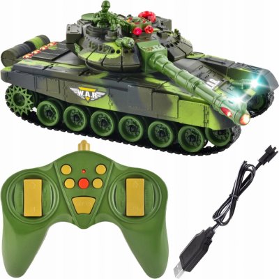 KIK RC válečný tank T-80 No.9993 green camo 2,4 GHz RTR 1:24 – Zboží Mobilmania