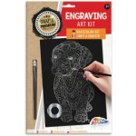 Škrabací obrázek stříbrný A4 Pejsek – Zboží Dáma