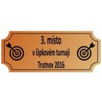 Štítek laserový 50 x 15 mm bronz – HobbyKompas.cz