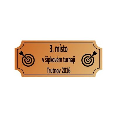 Štítek laserový 50 x 15 mm bronz – HobbyKompas.cz