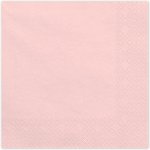 PartyDeco Papírové ubrousky růžové světlé 33x33cm – Zboží Dáma