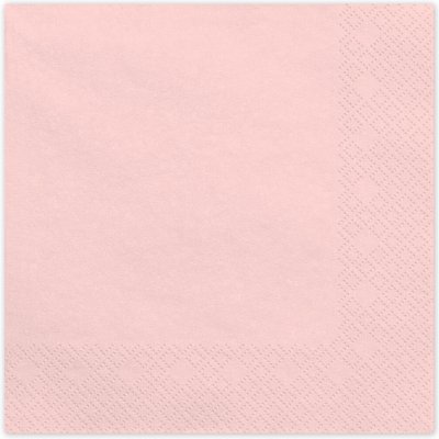 PartyDeco Papírové ubrousky růžové světlé 33x33cm – Zboží Dáma