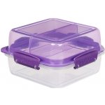 Sistema krabička Lunch Stack Square To Go fialová – Zboží Dáma