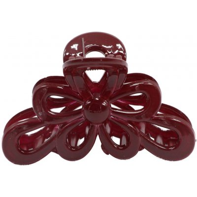 Vyřezávaný skřipec na vlasy Barva: vínově červená – Zboží Dáma