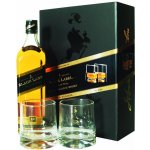 Johnnie Walker Black Label 12y 40% 0,7 l (dárkové balení 2 sklenice) – Zboží Mobilmania