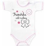 Body krátký rukáv s vtipným textem Baby Nellys Trenérka celé rodiny – Zboží Mobilmania