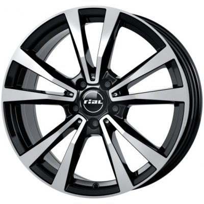 Rial M12X 8x19 5x112 ET61 diamond black polished – Sleviste.cz