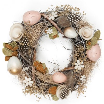 Věnec EASTER 04 A hnědý / pudrově růžový – Hledejceny.cz