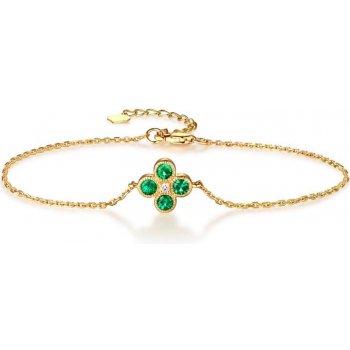 Eppi zlatý smaragdový náramek s diamantem Reith BR33938