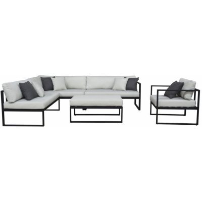 Sensum Skepparholmen Set lounge nábytku - hliník, 5 ks, hliník, černá, šedá 211-A-505NA – Zboží Dáma