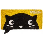 Trade Concept Kokosová rohožka Miau žlutá 32 x 68 cm – Zboží Dáma