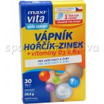 Maxivita Vápník Hořčík Zinek + Vitamíny D3 a K1 30 tablet – Hledejceny.cz