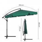 SPRINGOS CASABLANCA GU0043 Zahradní slunečník 290 cm, zelený – Hledejceny.cz