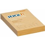 STICK N Samolepicí bloček Kraft Notes, hnědá barva, 76x51 mm, 100 listů, STICK N 21638 ,balení 100 ks 365183 – Hledejceny.cz