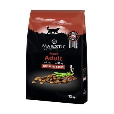 Majestic Dog Adult Maxi drůbeží a rýže 12 kg